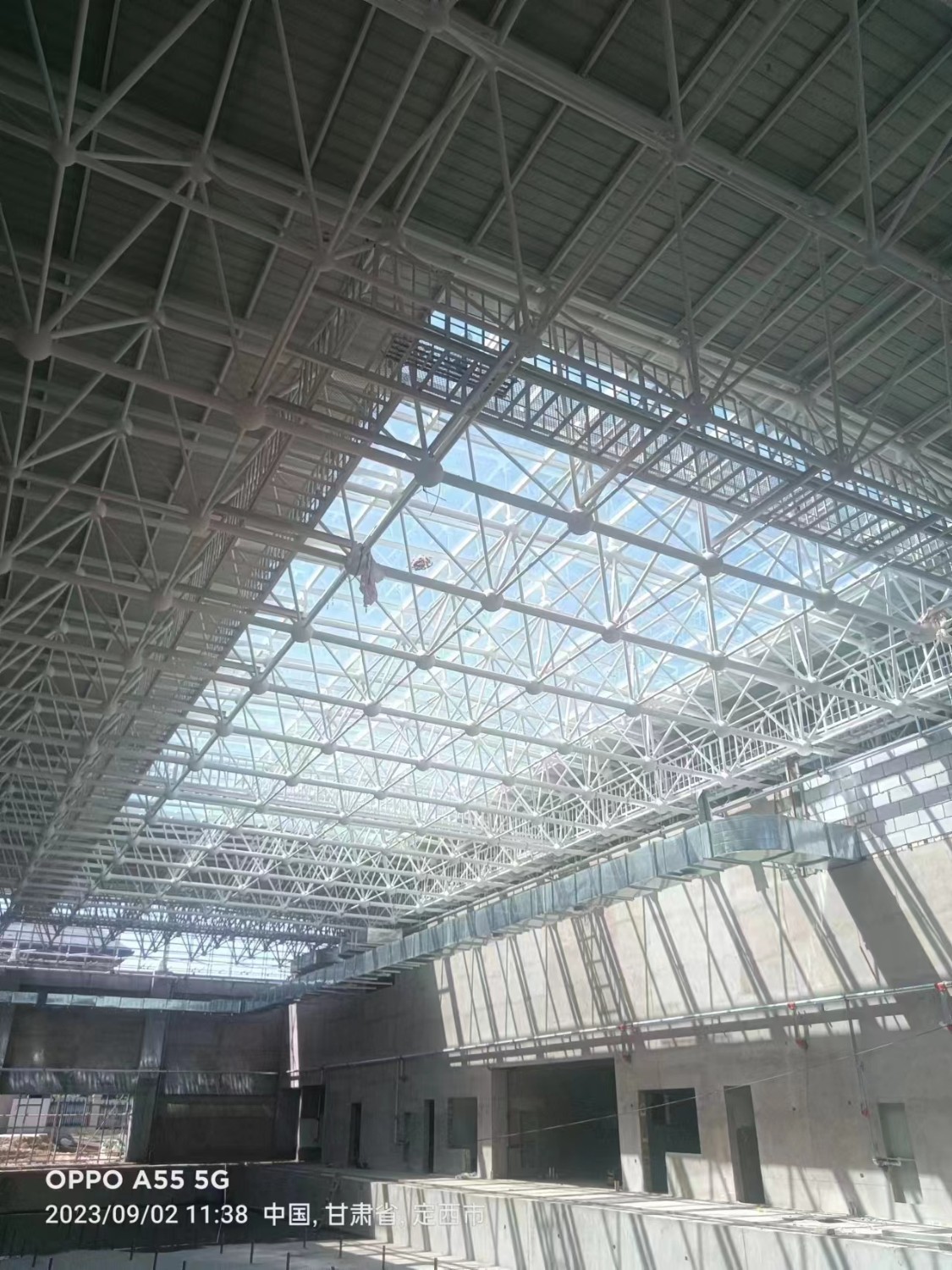 山東華中工程案例——甘肅定西游泳館、體育館網(wǎng)架工程
